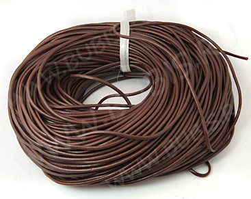 Шнур кожаный 30 воловья кожа округлый 4мм коричневый (1м)