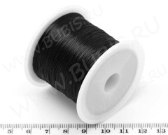 Резинка 04 спандекс 0,8мм чёрная (катушка ок.10м)
