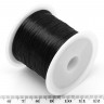 Купить Резинка 04 спандекс 0,8мм чёрная (катушка ок.10м) с доставкой по России