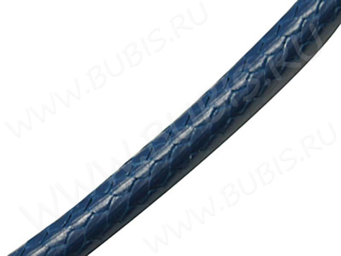 Вощёный полиэстеровый шнур "корейский" 2мм джинсовый (1м)