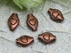 (СКИДКИ!!!) Бусина 070 с сердечком 11*7*3мм античная медь (литьё) (10шт.)