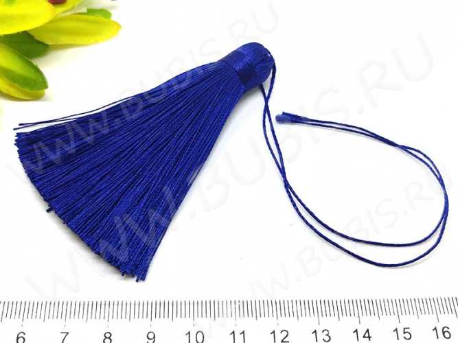Декоративный элемент 074 Кисть струящаяся 80*12мм синяя (декоративные элементы)