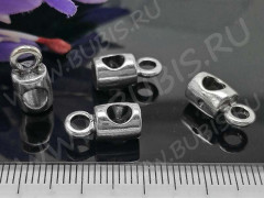 (СКИДКИ!!!) Бусина с петлёй 079 Бейл Трубочка 13*6,5*6мм античное серебро (литьё) (10шт.)