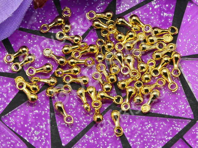 Капелька - окончание для цепочки 01 6,8*2,7*2,7мм золотистая (литьё) (10шт.)