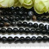 Купить (ОПТ) Бусина округлая 6мм Агат черный натуральный (камни) (НИТЬ) с доставкой по России