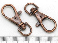 (СКИДКИ!!!) Карабин для брелка 04 36,5*15*5,5мм античная медь (Iron) (10шт)