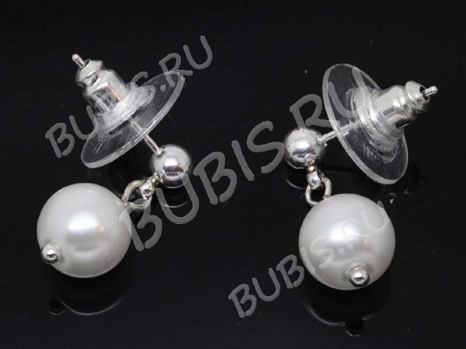 (СКИДКИ!!!) Зажимы для пуссет(гвоздиков) и швенз №03 12*6мм прозрачные+серебристые (Brass) (10 пар)