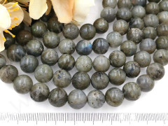 (ОПТ) Бусина округлая 10мм Лабрадорит натуральный (камни) (НИТЬ)