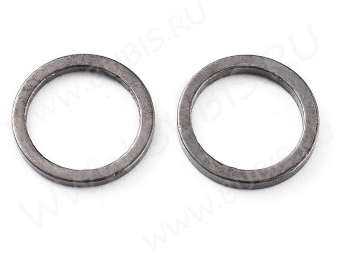 Декоративный элемент 017 Круг рамка контур коннектор 8*8*0,9мм чёрный никель (Brass) (20шт.)