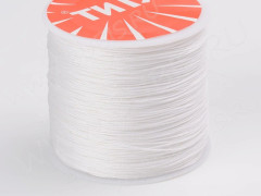 (ОПТ) Вощёный полиэстеровый шнур нить 0,45мм белый (160м)
