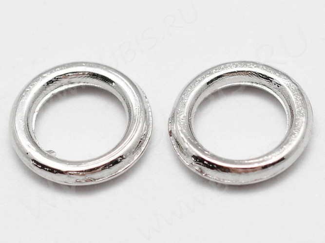 Кольцо декоративное 23 простое 7*7*1мм цвет платины (литьё) (10шт.)
