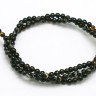Купить (ОПТ) Бусина округлая ГЛАДКАЯ "каменный бисер" 3мм Агат черный натуральный (камни) (НИТЬ) с доставкой по России