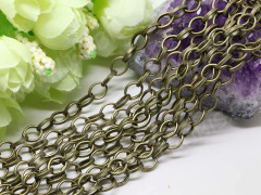 Цепочка I082 с узором ДЛЯ БРАСЛЕТОВ звено 8*6,5мм античная бронза (Iron) (50см)