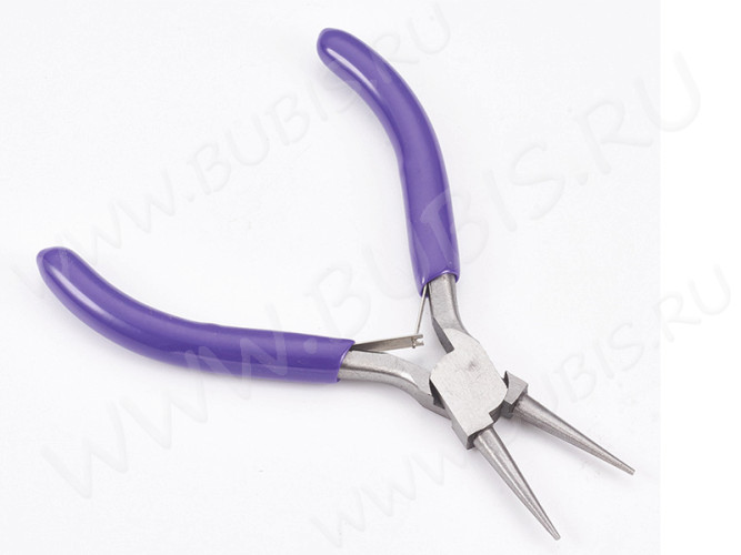 Круглогубцы 17 фиолетовые и цвет платины (инструменты для бижутерии)