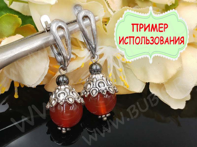 Штифт с ШАРИКОМ 30*0,5мм цвет платины (Brass) (50шт)