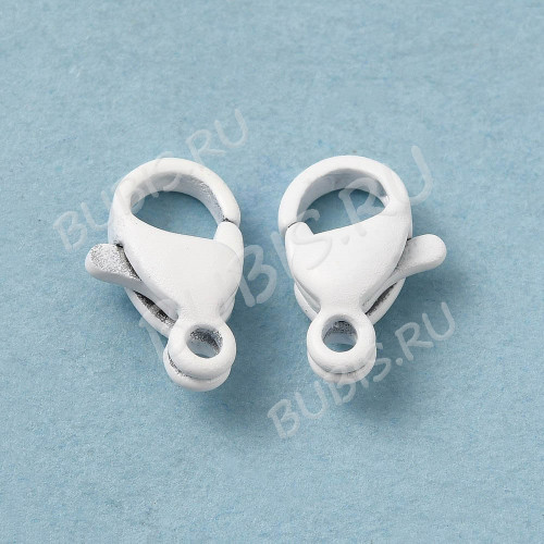 Замочек карабин №118 10,5*6,5*3,5мм белый (Хирургическая сталь)  