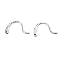 Швензы-крючки №116 плоские 19*11мм цвет платины (Хирургическая сталь) (1 пара)