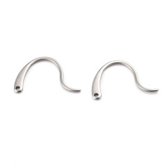 Швензы-крючки №116 плоские 19*11мм цвет платины (Хирургическая сталь) (1 пара)