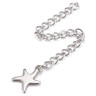 Цепочка удлинительная 12 стальная с подвеской морская звезда 3*10*60мм цвет платины (Хирургическая сталь) Купить Цепочка удлинительная 12 стальная с подвеской морская звезда 3*10*60мм цвет платины (Хирургическая сталь) с доставкой по России