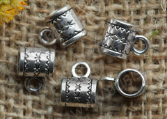 Бусина с петлёй 026 Бейл 10,5*8*6мм античное серебро (литьё)