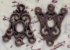 Подвеска для серёжек №123 Колокольчик 23,5*18*1,5мм античная медь