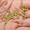 Купить Рондель со стразами 12 разделитель 4*2мм золотисто-прозрачный (Brass и стекло)(10шт) с доставкой по России