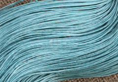 Вощёный х/б шнур 0,7мм св.голубо-бирюзовый (5м)