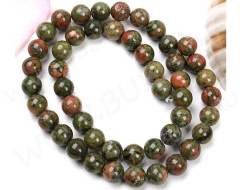 (СКИДКИ!!!) Бусина округлая 6мм Унакит натуральный (камни) (10шт.)