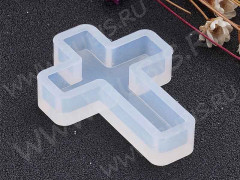 Молд 056 для эпоксидной смолы Крест 35*25*4,8мм (силикон)