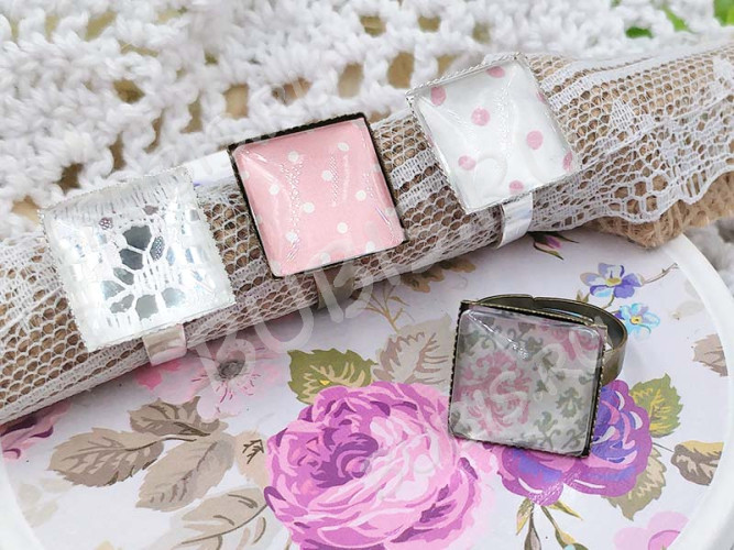 Кабошон стеклянный 38 Квадрат выпуклый 15*15*5мм прозрачный (стекло)