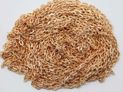 Цепочка I083 с плоским звеном 3*2мм розовое золото (Iron) (50см)