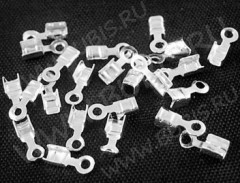 (СКИДКИ!!!) Зажимы №18 маленькие 7*2*1,9мм серебристые (Iron) (100шт.)