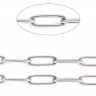 Цепочка S30 ювелирная плоское овальное звено 12*4*1мм цвет платины (Хирургическая сталь) (50см) Купить Цепочка S30 ювелирная плоское овальное звено 12*4*1мм цвет платины (Хирургическая сталь) (50см) с доставкой по России
