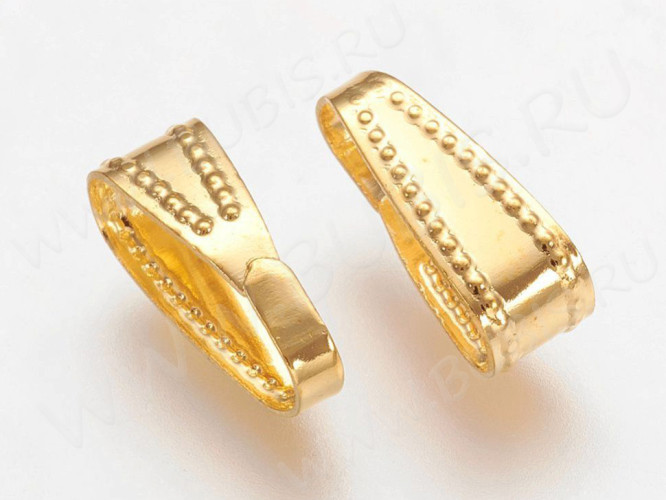 Держатель кулона 019 Скоба овальная 11*4,3*4,2мм золотистый (Brass) (20шт)