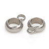 Бусина с петлёй 113 Бейл простой круг 8,5*5,5*2,5мм цвет платины (Хирургическая сталь) Купить Бусина с петлёй 113 Бейл простой круг 8,5*5,5*2,5мм цвет платины (Хирургическая сталь) с доставкой по России