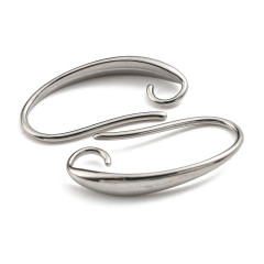 Швензы-крючки №117 капля 19*8мм цвет платины (Хирургическая сталь) (1 пара)