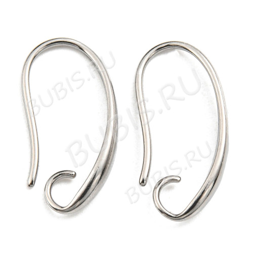 Швензы-крючки №117 капля 19*8мм цвет платины (Хирургическая сталь) (1 пара)