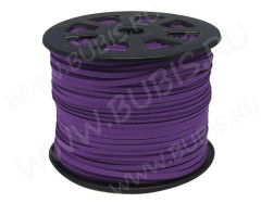 Замшевый шнур 03 плоский 3*1,5мм сиреневый (1м)