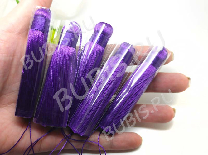 Декоративный элемент 074 Кисть струящаяся 80*12мм лиловая (декоративные элементы)
