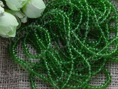 (СКИДКИ!!!) Бусина кристалл гранёный абакус 4,3*4*3,5мм зелёный прозрачный (имитация Сваровски) (100шт.)