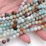 (ОПТ) Бусина округлая 6мм ГЛАДКАЯ Амазонит натуральный (камни) (НИТЬ) Купить (ОПТ) Бусина округлая 6мм ГЛАДКАЯ Амазонит натуральный (камни) (НИТЬ) с доставкой по России