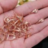 Купить Швензы с английским замком №105 Комета 19*11*5,5мм розовое золото (Brass с позолотой) (1 пара) с доставкой по России
