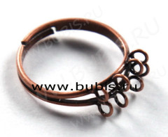 Основа (заготовка) для кольца 026 19мм с 8ю петельками античная медь (Brass)
