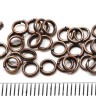 Купить (СКИДКИ!!!) Колечки двойной крутки 4мм античная медь (Iron) (100шт.) с доставкой по России