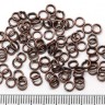 Купить (СКИДКИ!!!) Колечки двойной крутки 4мм античная медь (Iron) (100шт.) с доставкой по России