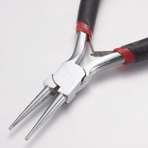 Круглогубцы 18 полированные 125мм с чёрными ручками (инструменты для бижутерии)