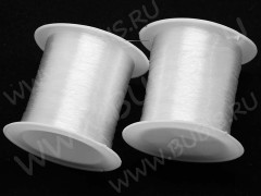 Леска для рукоделия 07 толщина 0,7мм прозрачная (нейлоновая проволока) (катушка ок. 12м)