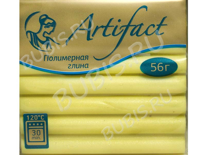Полимерная глина Артефакт 735 желтый перламутр 56г.