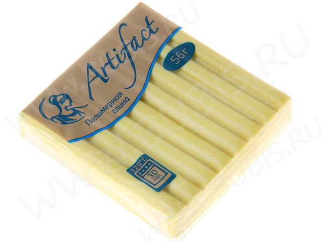 Полимерная глина Артефакт 735 желтый перламутр 56г.