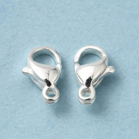 Замочек карабин №120 9*5,5*3,5мм серебристый Sterling Silver Plated (LUX Китай)(Хирургическая сталь)